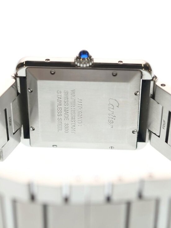 Cartier Tank Solo XL Watch Silver Dial SS at main image 4
